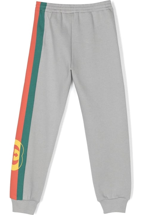 Gucci Bottoms for Boys Gucci Grey Cotton Track Pants
