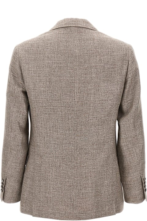 Coats & Jackets for Men Brunello Cucinelli Diagonal Deconstructed Blazer