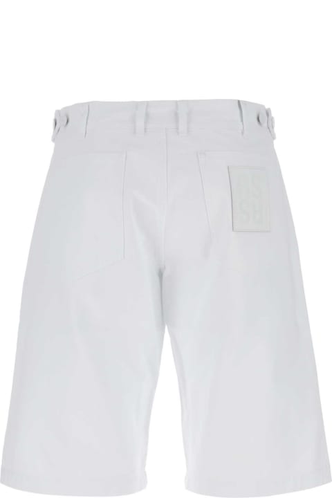 Raf Simons Pants for Men Raf Simons White Denim Bermuda Shorts