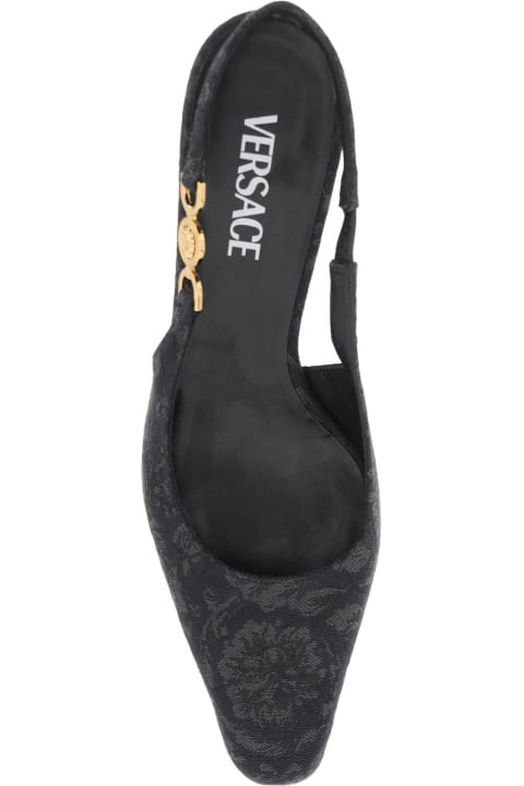 Versace High-Heeled Shoes for Women Versace Barocco Medusa '85 Slingback Pumps