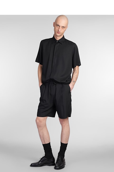 Low Brand Pants for Men Low Brand Tokyo Shorts In Black Wool And Polyester