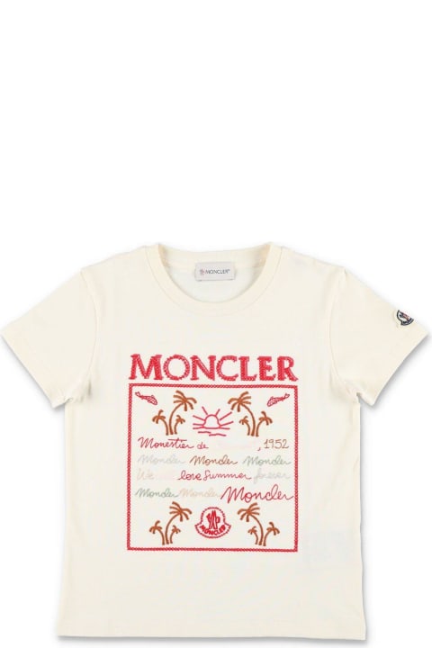 Moncler for Girls Moncler Embroidered T-shirt