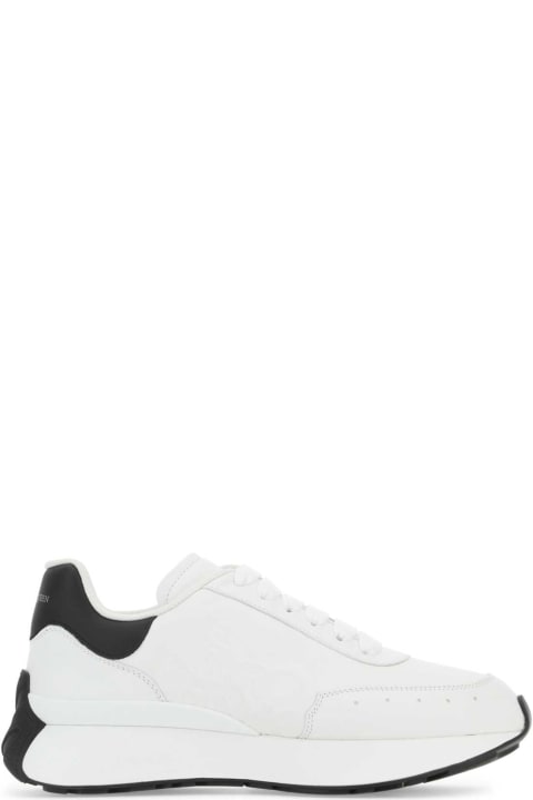 Shoes Sale for Women Alexander McQueen White Leather Sprint Runner Sneakers