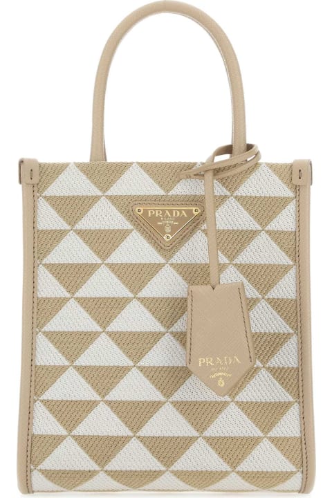 Bags for Women Prada Embroidered Fabric Micro Symbole Handbag