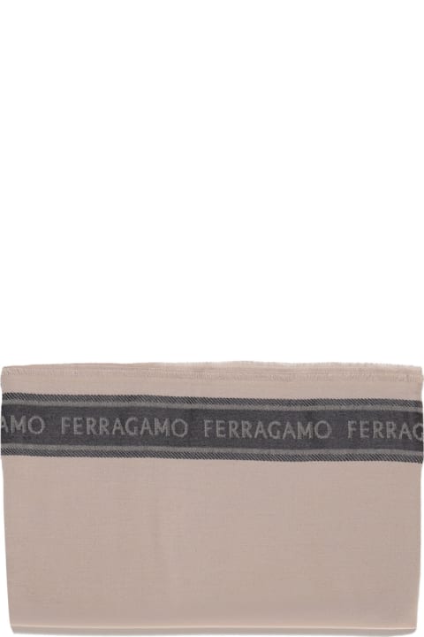Scarves for Men Ferragamo Scarf With Lettering Logo