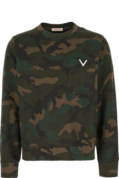 Valentino Garavani Fleeces & Tracksuits for Men Valentino Garavani Printed Cotton Blend Sweatshirt