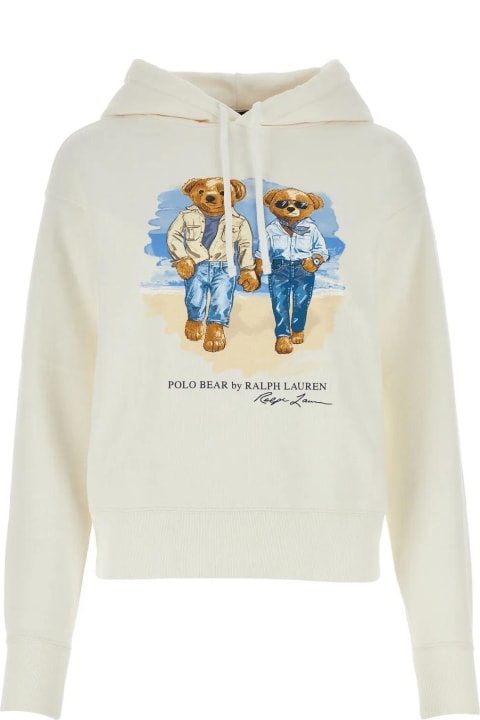 ウィメンズ Ralph Laurenのフリース＆ラウンジウェア Ralph Lauren White Cotton Blend Sweatshirt