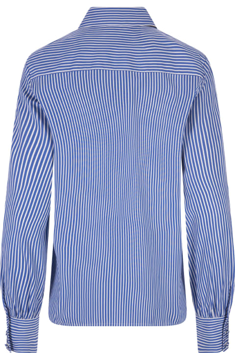 Fashion for Women Etro Navy Blue Striped Shirt With Logo
