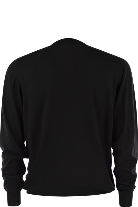 Fedeli Fleeces & Tracksuits for Men Fedeli Crew-neck Sweater In Virgin Wool