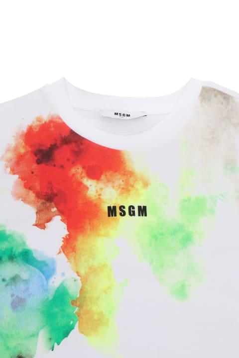 ウィメンズ新着アイテム MSGM T-shirt Bianca Con Stampe