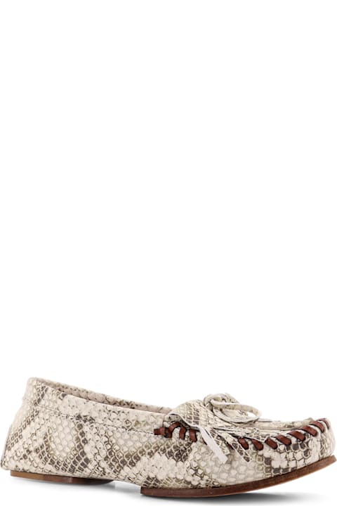 Paris Texas Indiana Leather Loafers With Croco Print