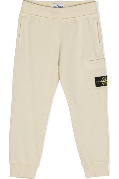 Stone Island Junior for Kids Stone Island Junior Dove Joggers With Logo Patch