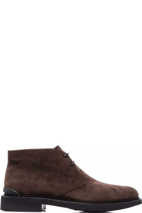 Tod's for Men Tod's Desert Boots In Brown Suede Tod's