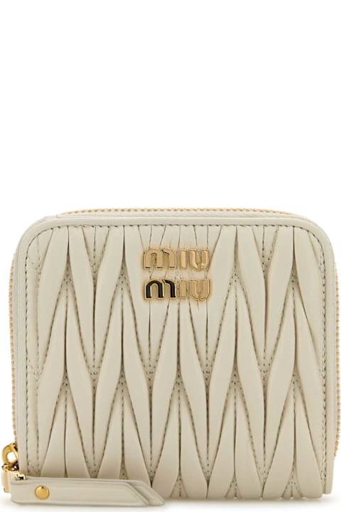 Miu Miu White Nappa Leather Wallet