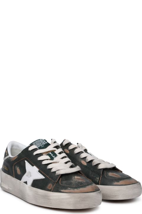 Sneakers for Men Golden Goose Stardan Distressed Lace-up Sneakers