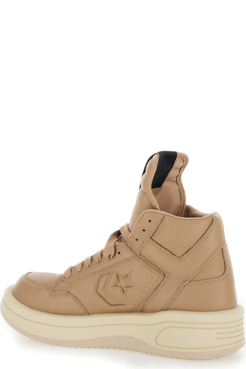 Shoes for Men DRKSHDW 'converse - Turbowpn' Beige Sneakers High Top In Leather Man