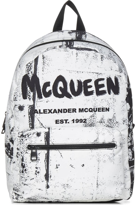 Alexander McQueen Backpacks for Men Alexander McQueen Alexander Mcqueen Metropolitan Mcqueen Graffiti Backpack