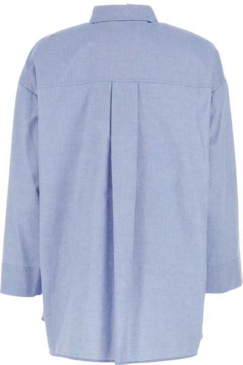 'S Max Mara Clothing for Women 'S Max Mara Light-blue Cotton Sylvie Shirt