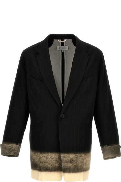 Maison Margiela Coats & Jackets for Men Maison Margiela Pinstriped Trompe L'oeil Blazer