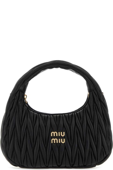 Miu Miu Totes for Women Miu Miu Logo-plaque Zipped Handbag