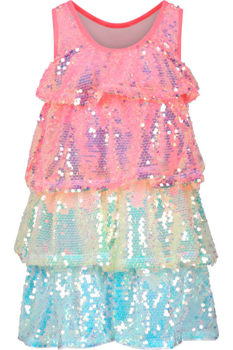 Dresses for Girls Billieblush Multicolor Elegant Dress For Girl With Sequins