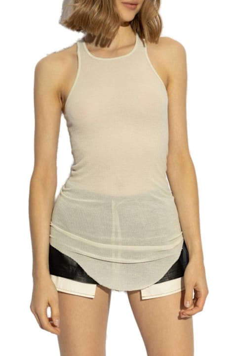 Topwear for Women Rick Owens Hollywood Basic Ribbed Scoop Neck Tank Top
