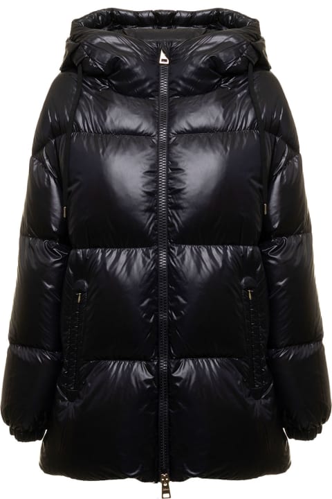 Black Down Jacket In Ultraligh Tweight Padded And Quilted Nylon Herno Donna