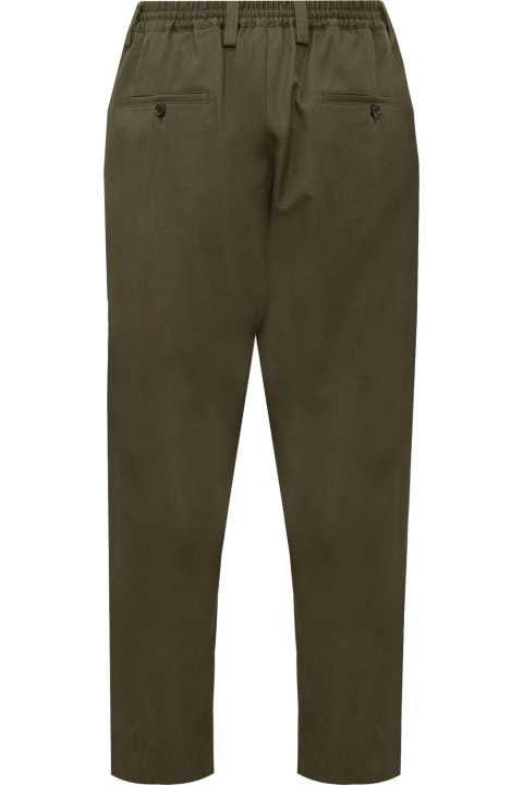 メンズ Marniのボトムス Marni Cropped Drawstring Loose Fit Pants With Regular Elastic Waistband And Adjustable Coulisse Waist