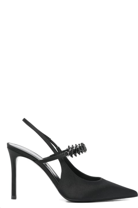 Emporio Armani Silk Satin Slingback Pumps