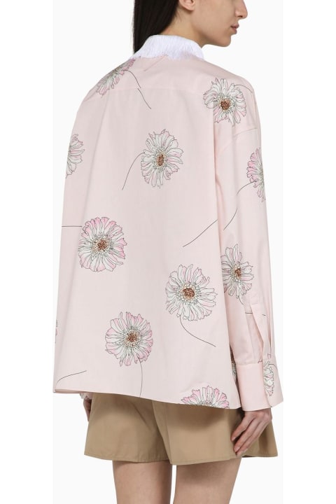 Topwear for Women Prada Peach-coloured Shirt With Cotton Print