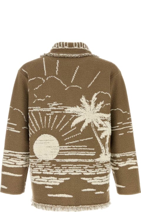 Alanui Men Alanui Embroidered Silk Blend Cardigan