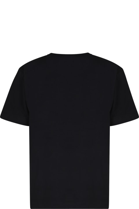 MSGM for Kids MSGM Black T-shirt For Girl With Logo And Graphic Print