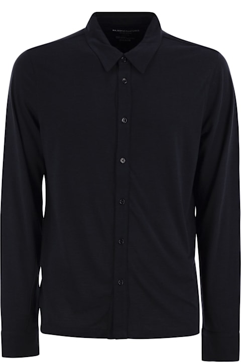 Majestic Filatures for Women Majestic Filatures Long-sleeved Lyocell And Cotton Shirt