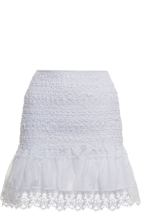 Charo Ruiz Woman's White Lace Skirt