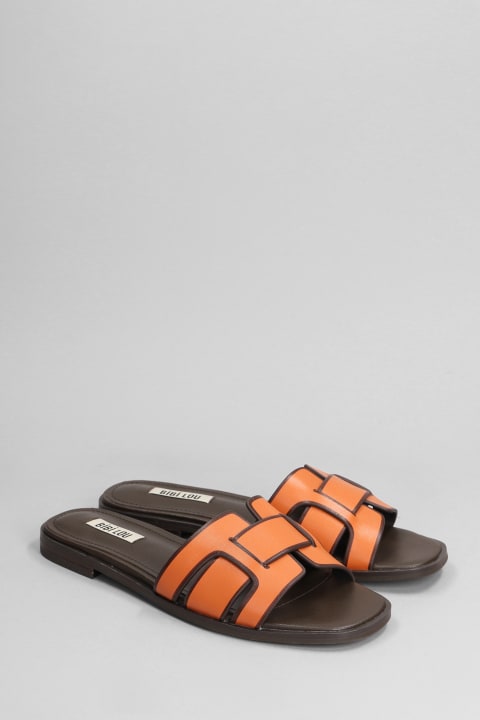 Sandals for Women Bibi Lou Holly Flats In Orange Leather