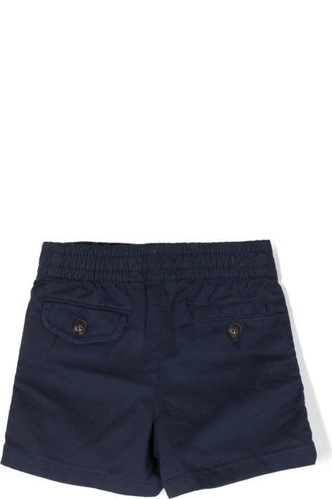 Bottoms for Baby Girls Ralph Lauren Prepster Polo Twill Flex Abrasion Shorts In Navy Blue
