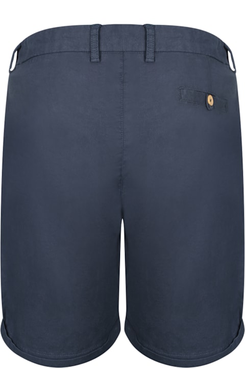 Peninsula Swimwear Clothing for Men Peninsula Swimwear Blue Linen Cargo Bermuda Shorts