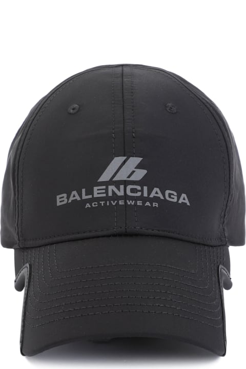 キャップ BALENCIAGA Black polyester baseball cap (7948914E3B1 1081) Balenciaga Black Polyester Baseball Cap | italist