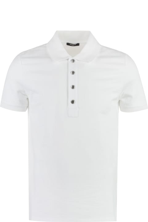 Balmain Clothing for Men Balmain Knitted Cotton Polo Shirt