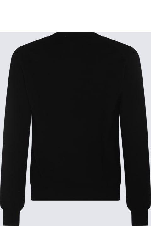 Sweaters for Men Comme des Garçons Play Black Wool Jumper