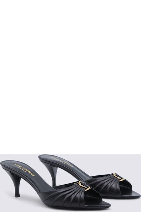 Saint Laurent Black Leather Babilone 60 Mule Sandals