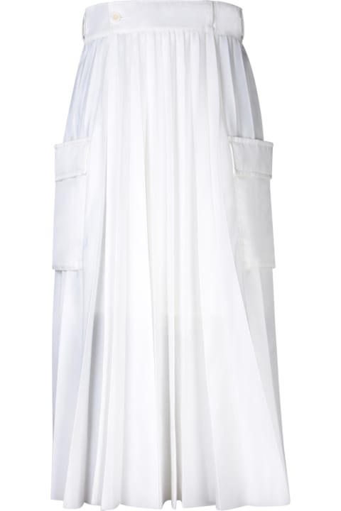 Fashion for Women Sacai Sacai White Nylon Twill Skirt