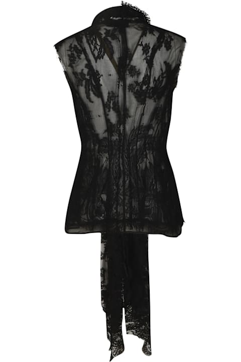 Marc Le Bihan for Women Marc Le Bihan Floral Laced Gilet