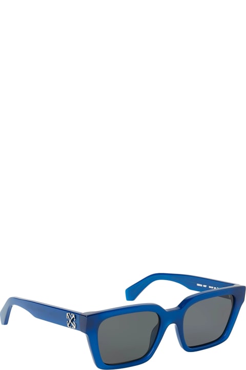 メンズ Off-Whiteのアイウェア Off-White Oeri111 Branson 4507 Blue Sunglasses
