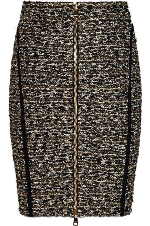 Balmain for Women Balmain Tweed Knee Skirt