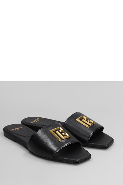 Balmain Sandals for Women Balmain Dafne Slipper-mule In Black Leather