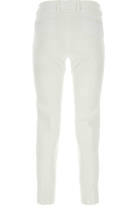 PT Torino Pants & Shorts for Women PT Torino White Stretch Cotton New York Pant