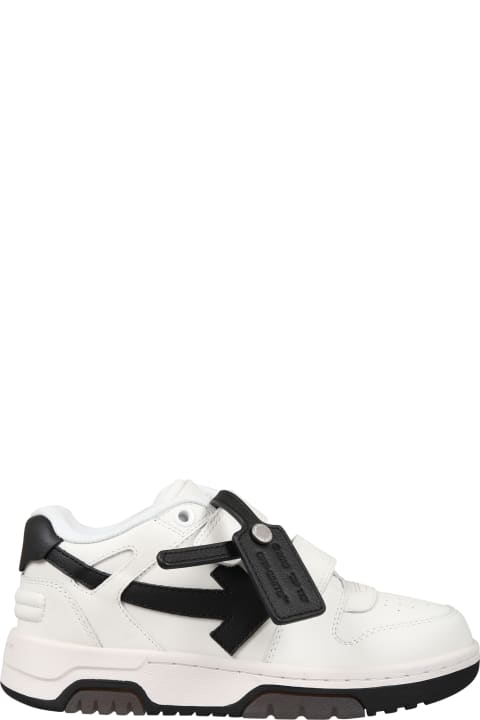 Homeware Off-White White Sneakers For Kids With Iconic Arrow