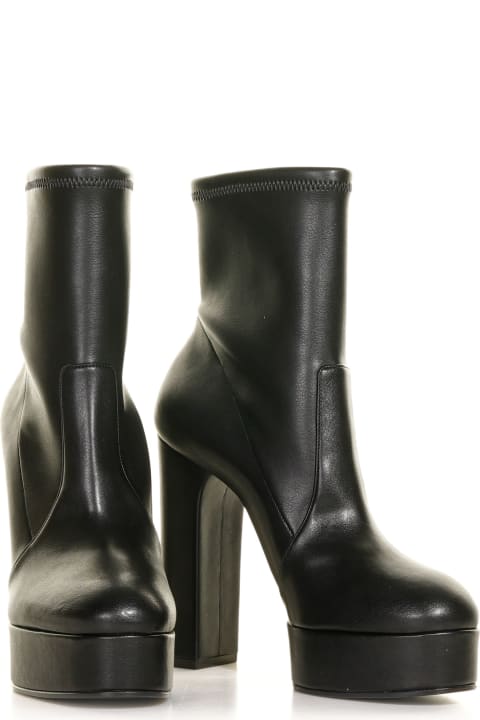 ウィメンズ Casadeiのブーツ Casadei Platform Ankle Boot In Nappa Leather