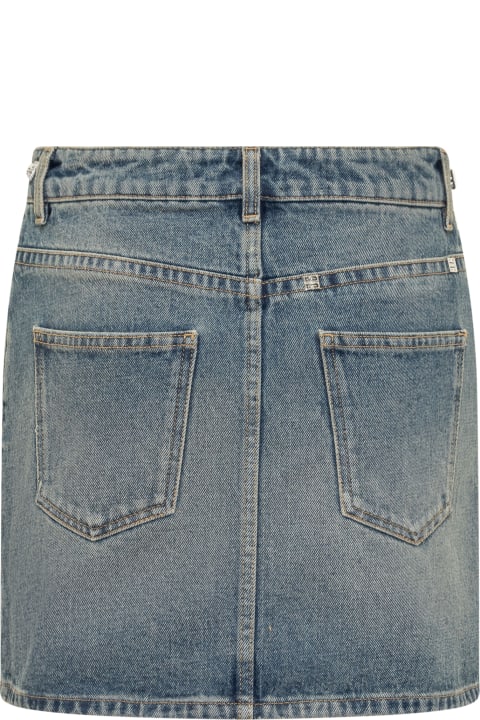 Givenchy for Women Givenchy Denim Skirt With Chain